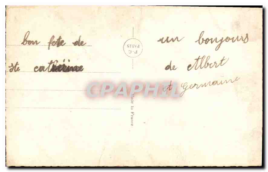 CPA Femme  — Rückseite