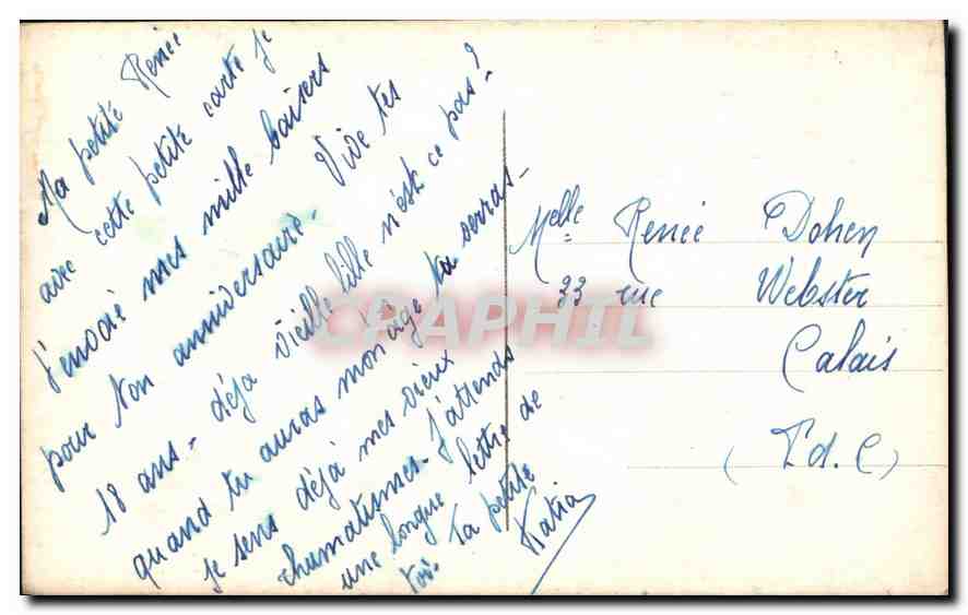 Jeune femme souriante — Anniversaire — Nojek 3495 — Back
