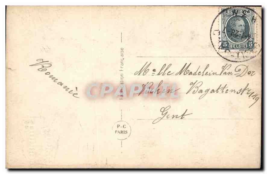 CPA Bonne Annee Femme — Rückseite