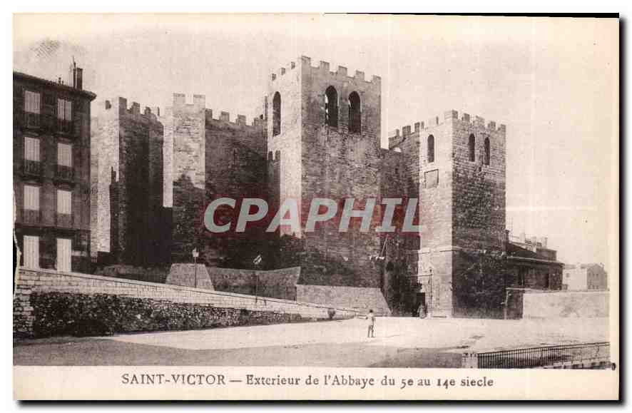 Saint-Victor — Exterieur de l'Abbaye du 5e au 14e siecle — CPAPHIL