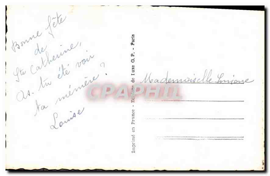 CPA Femme — Rückseite