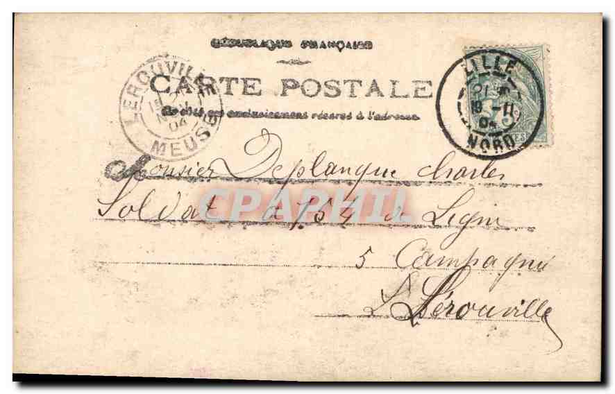 CPA Femme — Rückseite