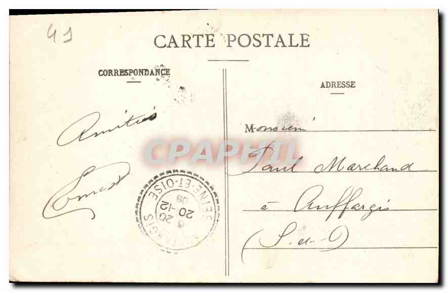 CPA Blois le Chateau  — Verso