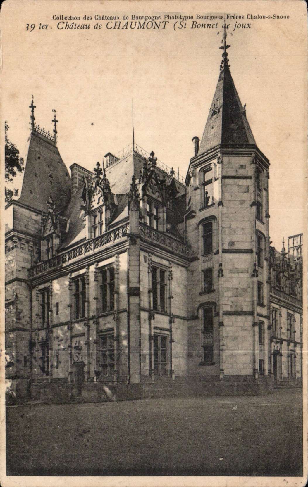 Château de Chaumont — Saint-Bonnet-de-Joux — Phototypie Bourgeois Frères Chalon-saône