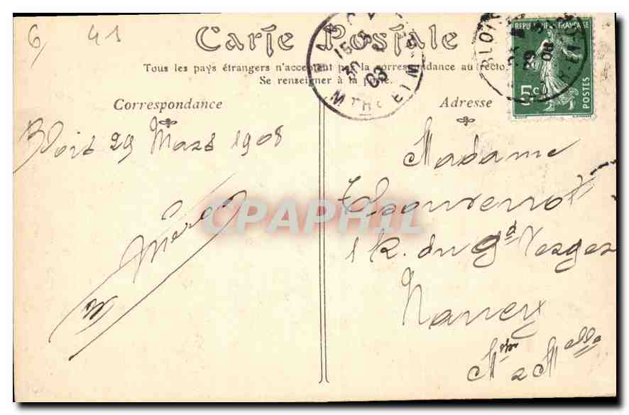 CPA Chateau de Blois Aile de Francois Ier Cheminee a la Salamandre  — Verso