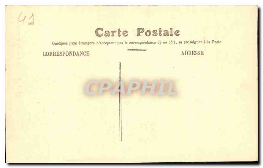 CPA Chateau de Blois l'Attique  — Verso