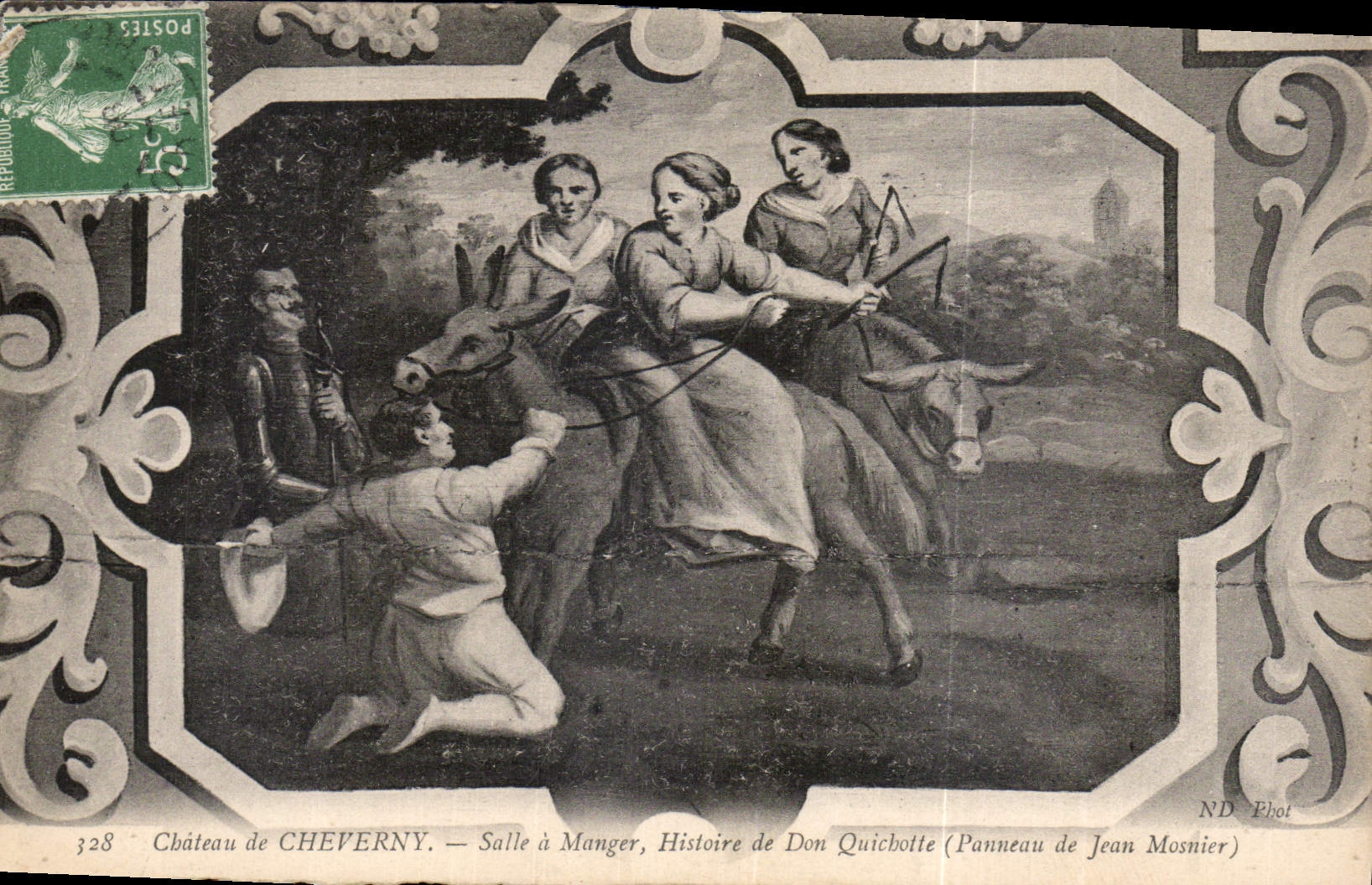 Château de Cheverny — Salle à Manger, Histoire de Don Quichotte (Panneau de Jean Mosnier)