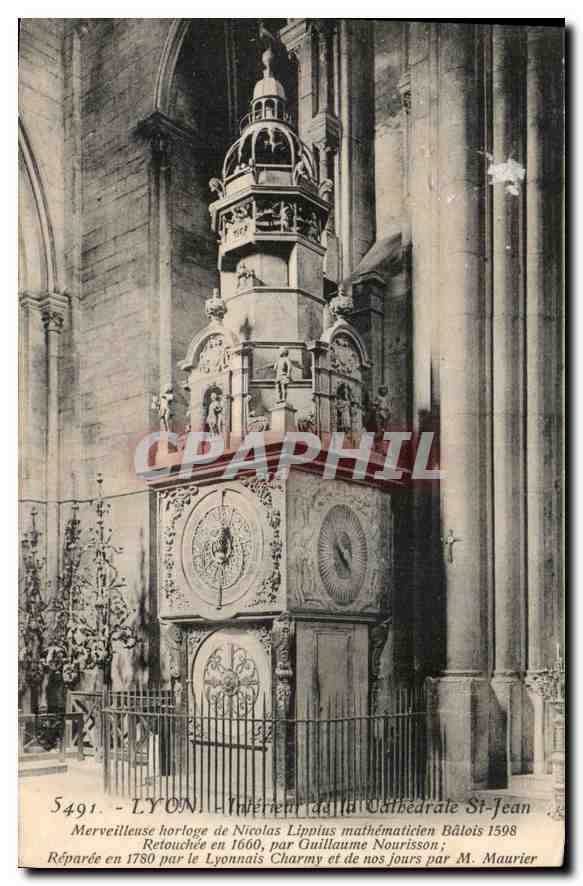 CPA Lyon Interieur de la Cathedrale St Jean Merveilleuse Horloge de Nicolas Lippius 