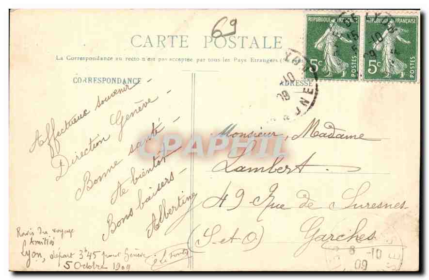 CPA Lyon Interieur de la Cathedrale St Jean Merveilleuse Horloge de Nicolas Lippius  — Verso