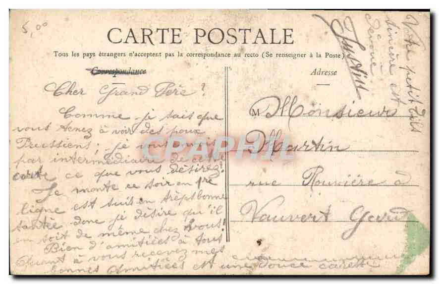 CPA Joffre et Foch le Generalissime et le Generale en Cher des armees du Nord a Cassel Militaria — Rückseite