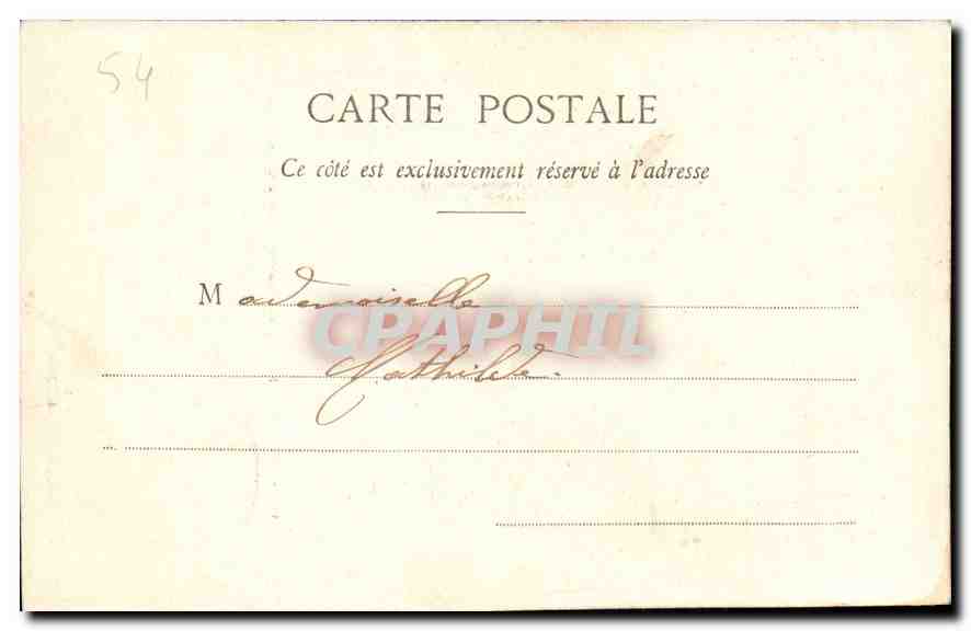 CPA Nancy rue de la Constitution et Cathedrale  — Rückseite
