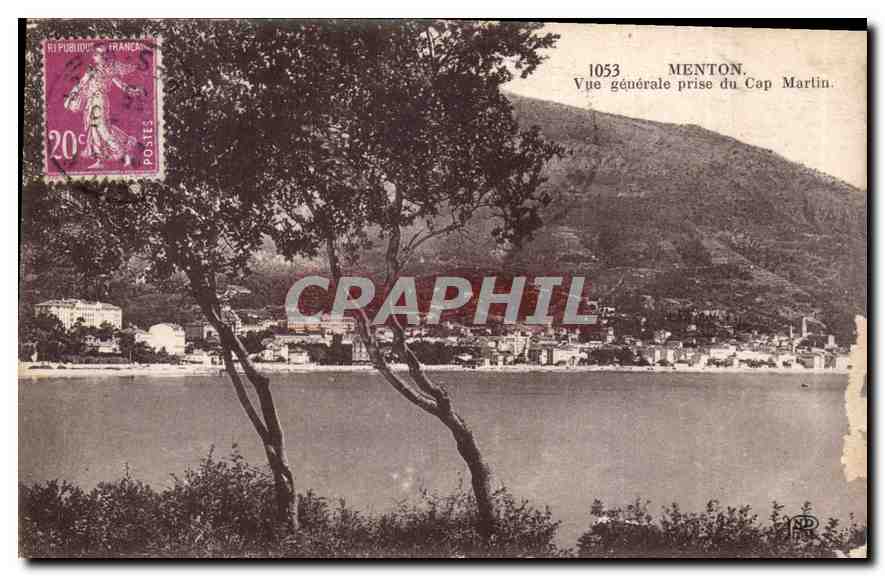 CPA Menton vue generale prise du Cap Martin 