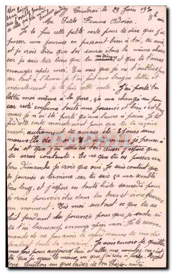 Couple amoureux — scène romantique avec cœur et roses — J.P. n° 236 — Rückseite