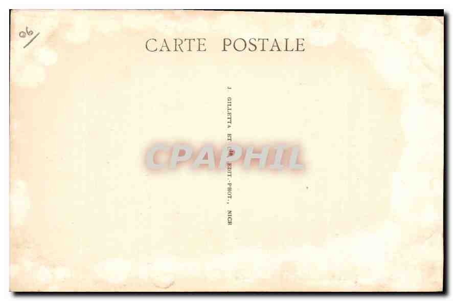 CPA Cannes Promenade de la Croisette Jardin de l'Hotel Carlton  — Rückseite