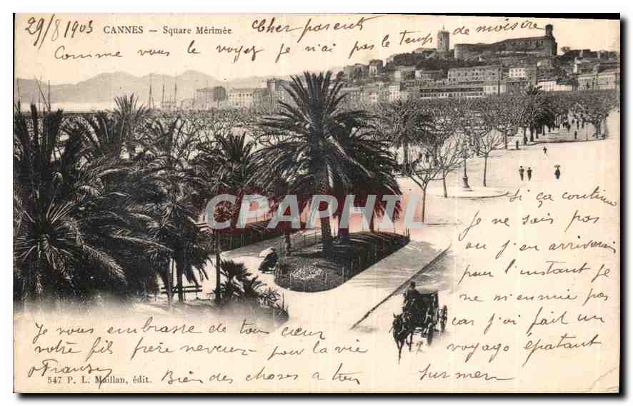 CPA Cannes Square Merimee 