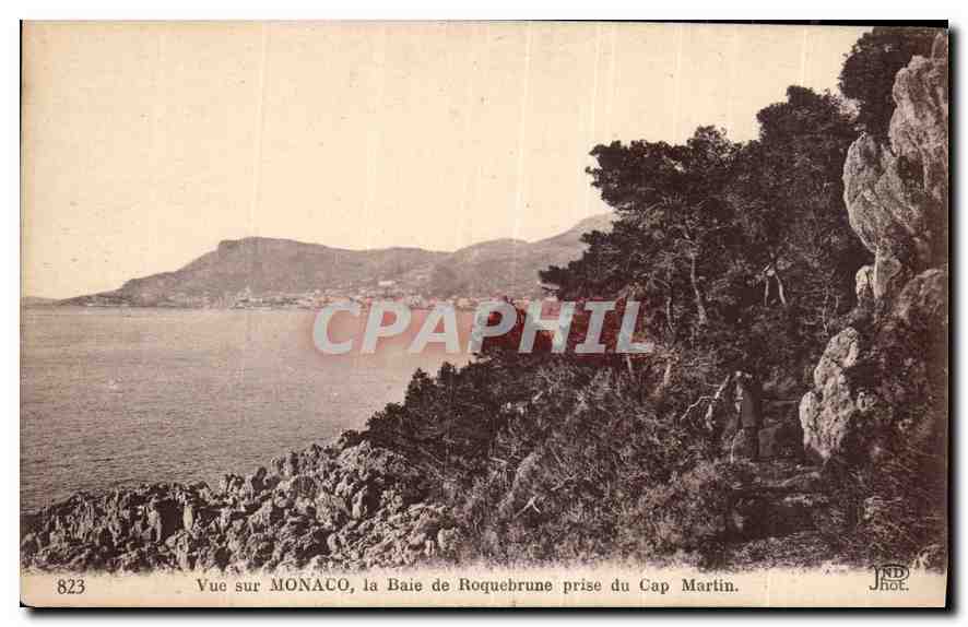 CPA Vue sur Monaco la Baie de Roquebrune prise du Cap Martin 