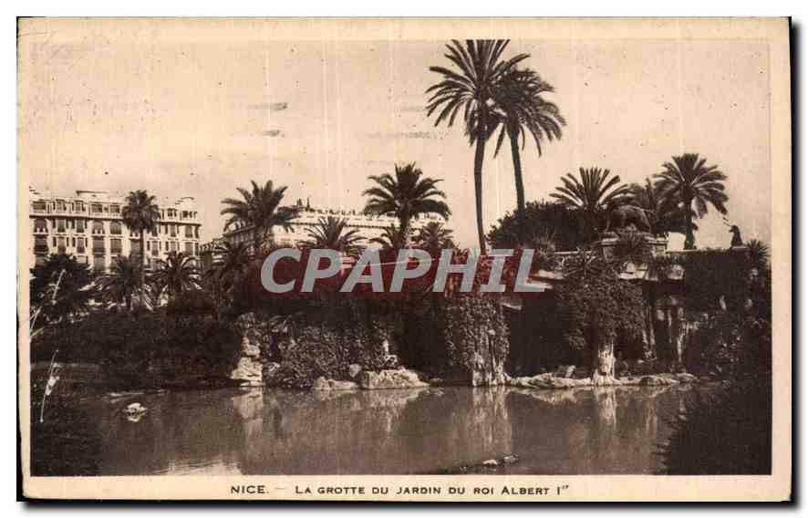 CPA Nice la Grotte du Jardin du roi Albert Ier 