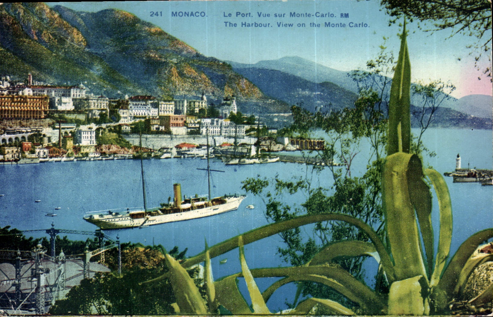 Monaco — Le Port. Vue sur Monte-Carlo. RM — Éditions d'Art Rostas, Nice