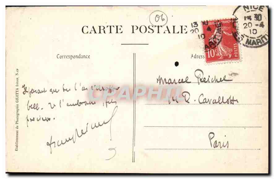CPA Beaulieu Pointe Fourmie Etude Artistique  — Rückseite