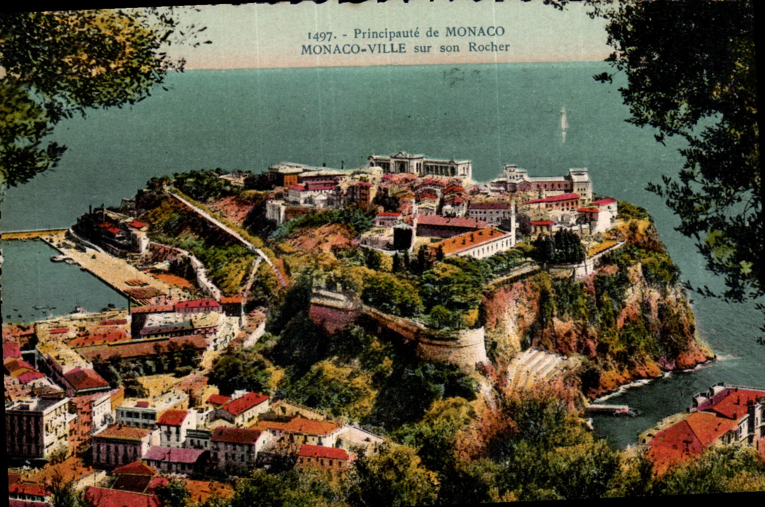 CPA Principaute de Monaco Monaco ville sur son rocher 