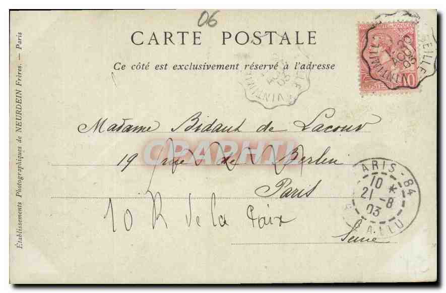 Casino de Monte-Carlo — Le Théâtre — Collections ND. Phot. n°521 — Rückseite