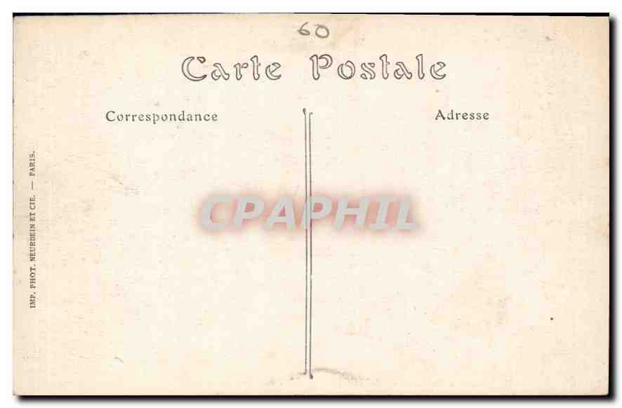 CPA Parc du Palais de Compiegne l'Avenue des Beaux Monts  — Rückseite