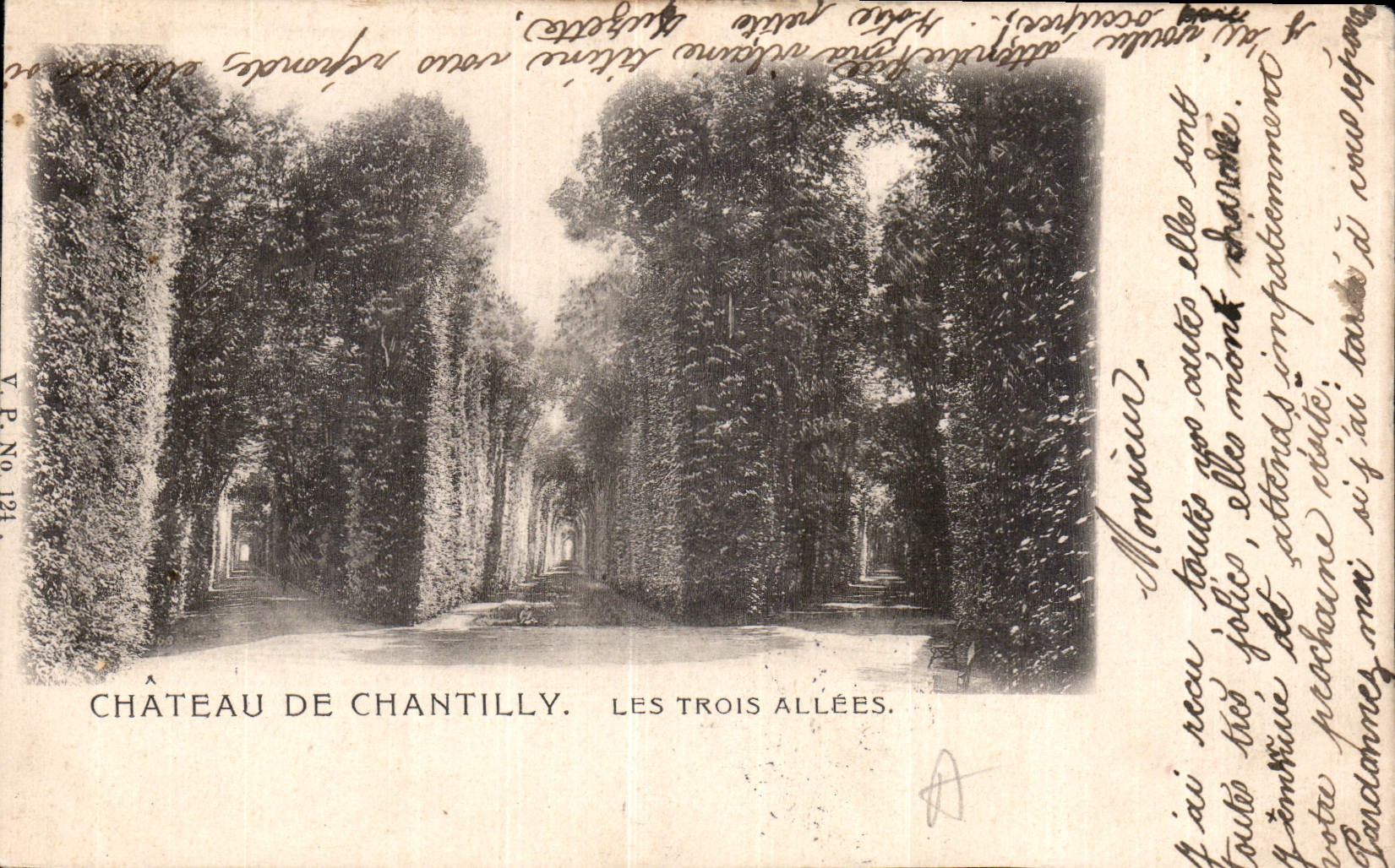 Château de Chantilly — Les trois allées — Y.P. No 124
