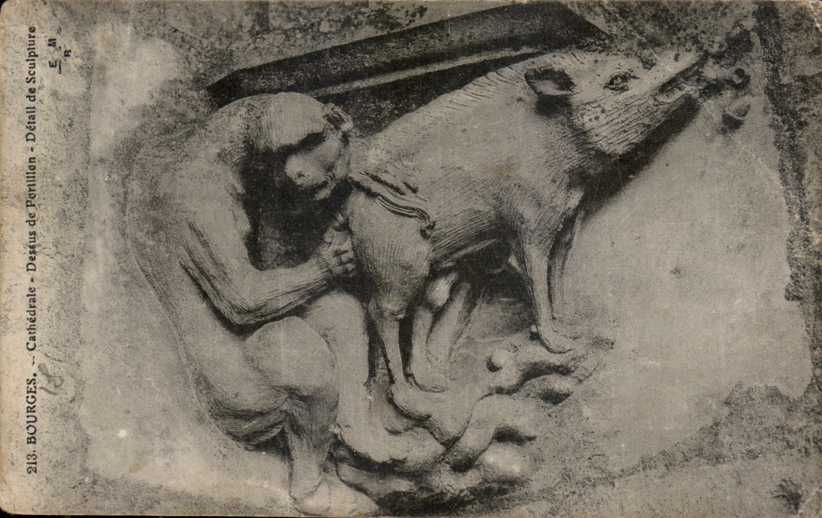 Bourges - Détail de Porillon - Détail de Sculpture - Cathédrale