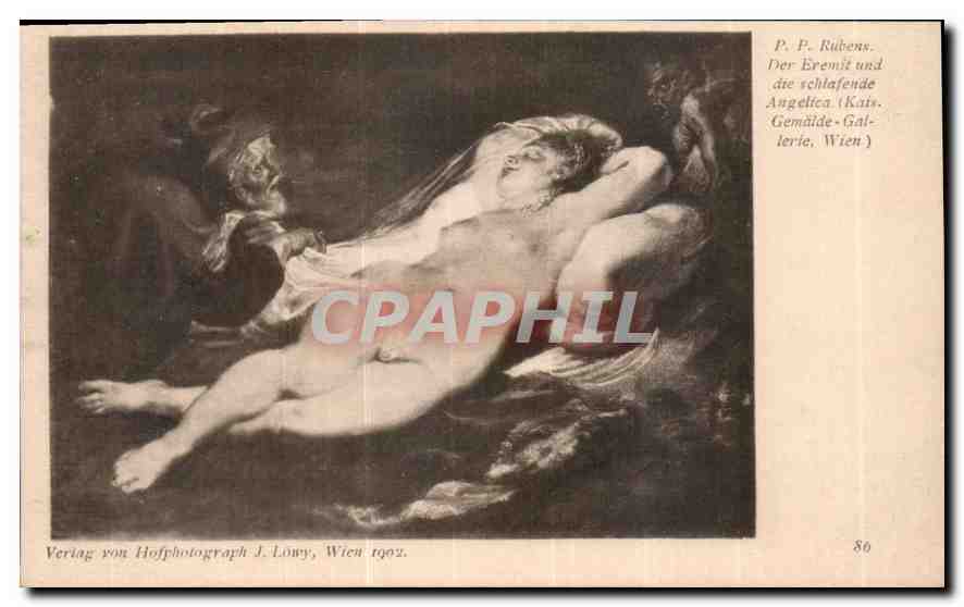 CPA Rubens Der Eremit und die schlafende