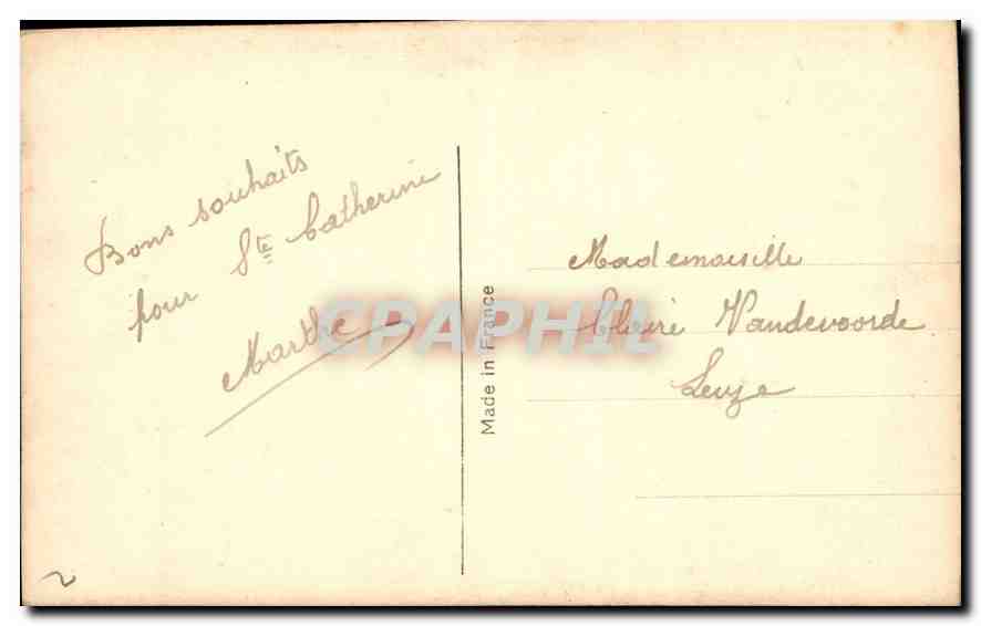 CPA Vive Ste Catherine Femme — Verso