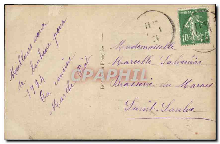 CPA Femme — Rückseite