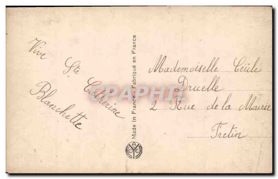 CPA Vive Ste Catherine Femme — Rückseite