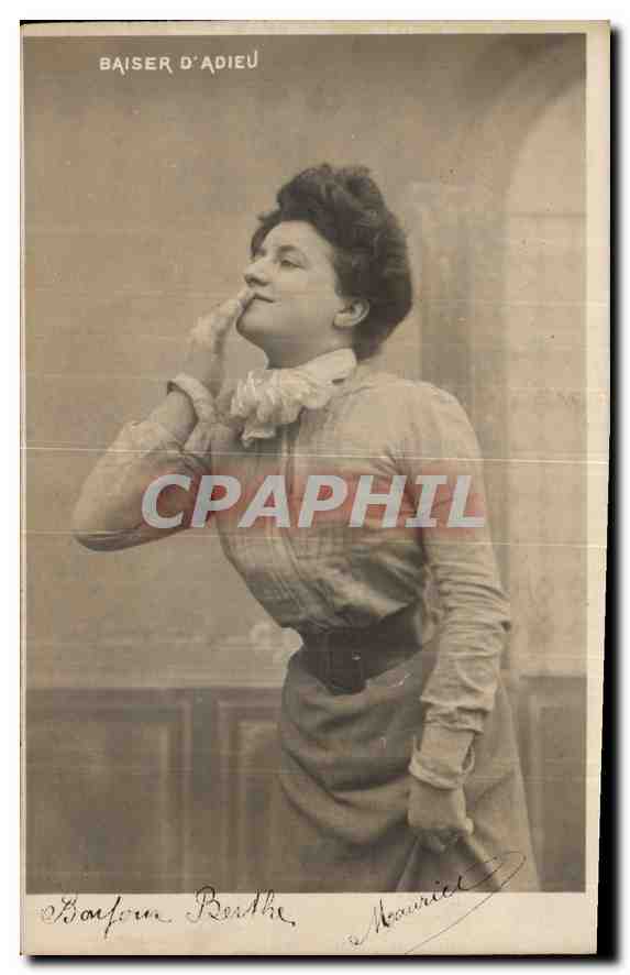 CPA Baiser d'adieu Femme