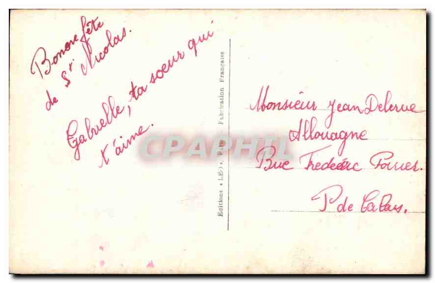 CPA Enfant — Rückseite