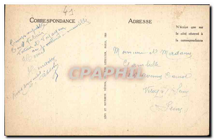 CPA Chambord les Combles a Vol d'Oiseau  — Verso