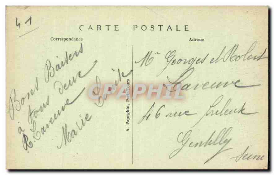 Blois — Le Château - Aile Louis XII - Le Portail — A. Papeghin, Paris — Verso