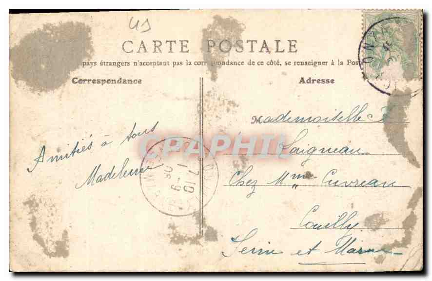 CPA Chaumont sur loire le Chateau  — Rückseite