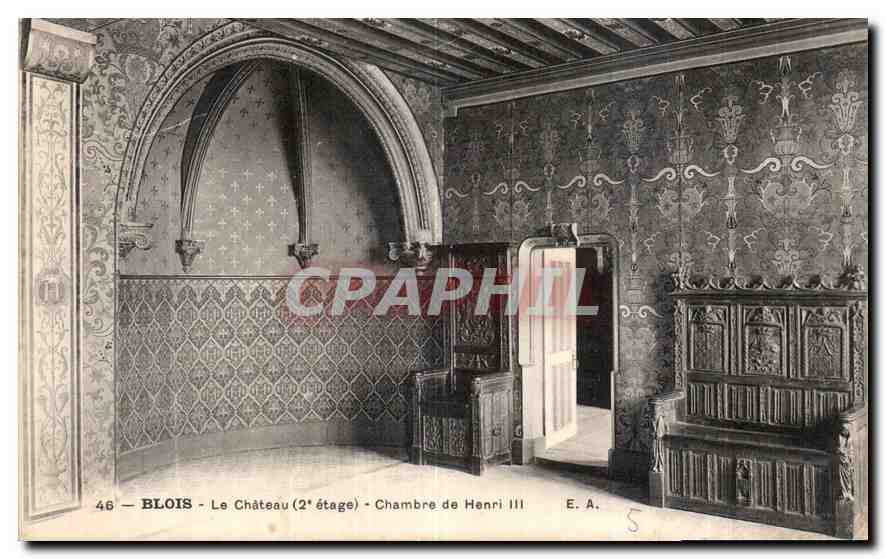 CPA Blois le Chateau 2e etage Chambre de Henri III 