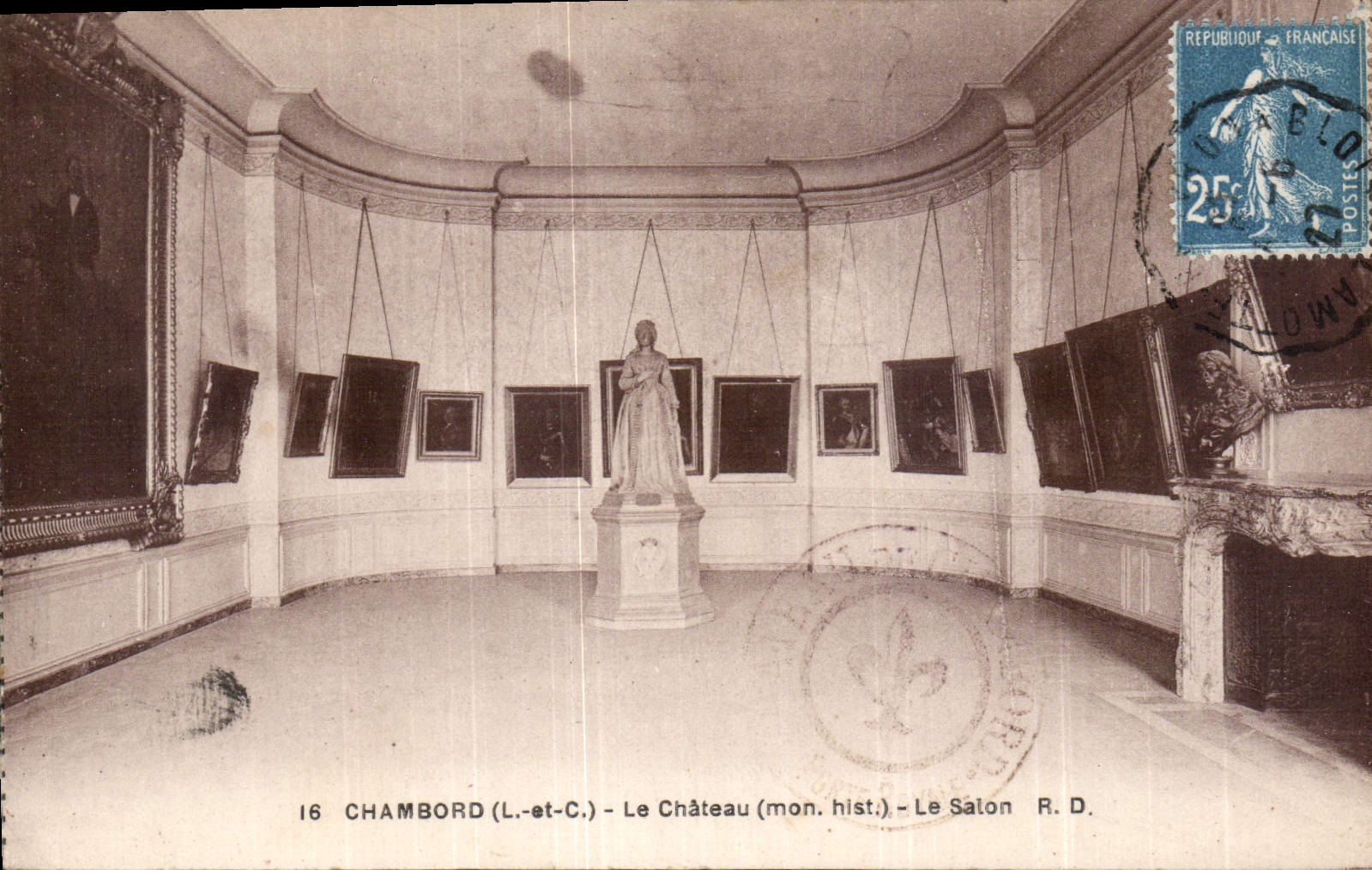 CPA Chambord L et C le Chateau mon hist le Salon 