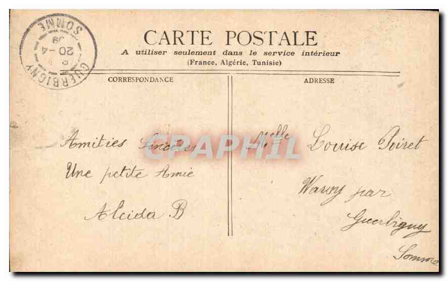 CPA Paysage — Rückseite