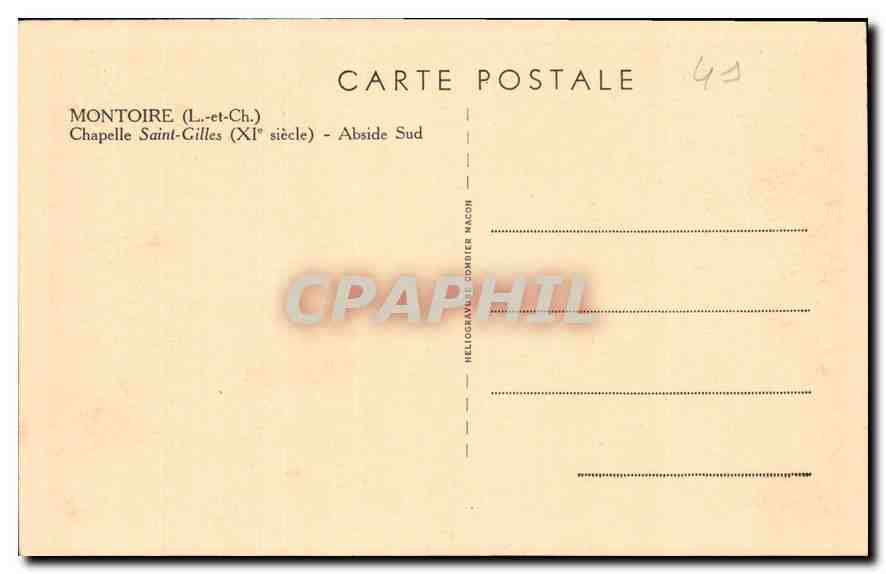 Chapelle Saint-Gilles — Abside Sud — Héliogravure Combier Macon — Reverso