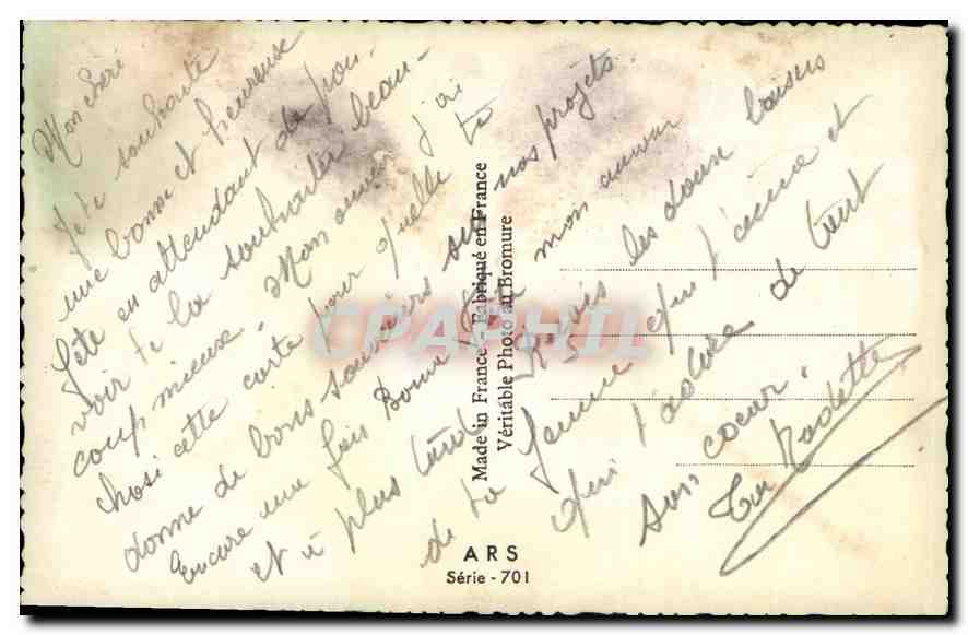 CPA Femme — Rückseite