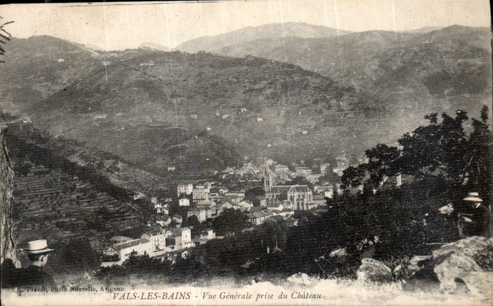 Vals-les-Bains — Vue Générale prise du Château — Préval, Photo Nouvelle, Avignon
