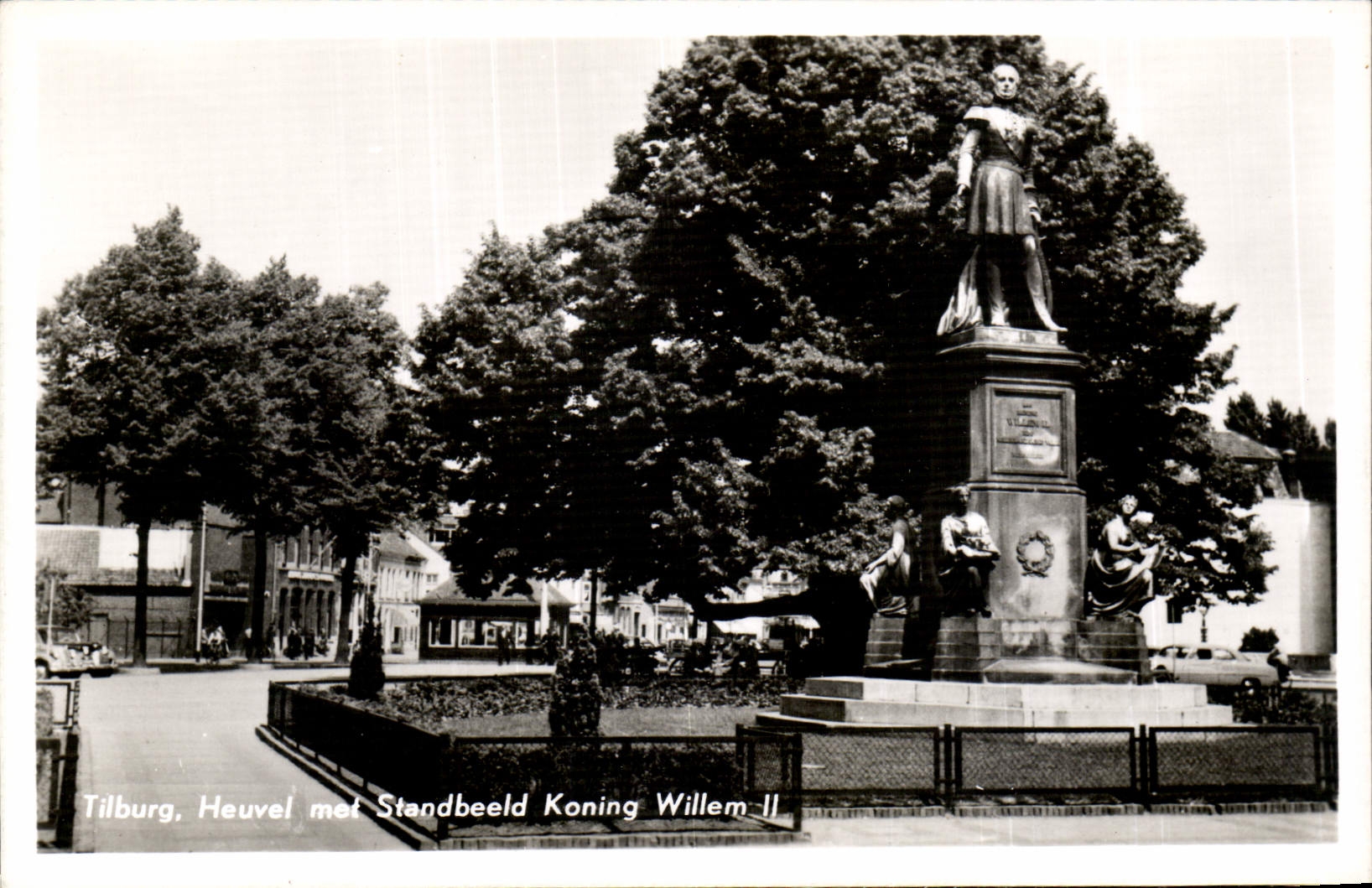 CPA Tilburg Heuvel mit Standbeeld Koning Willem II 