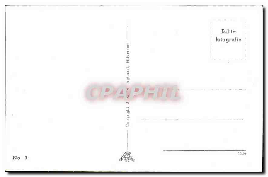 CPA Tilburg Voorzijde Paleis Raadhuis  — Rückseite