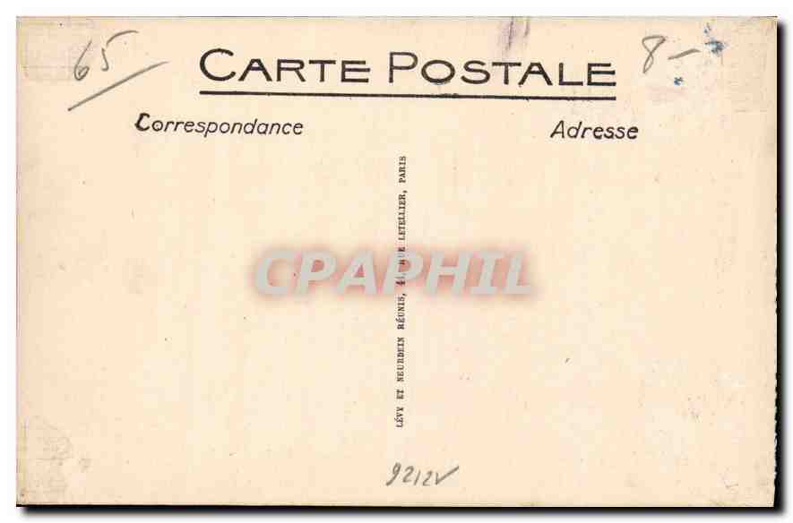 CPA Lourdes les Grottes du loup Palais de la Madone  — Verso