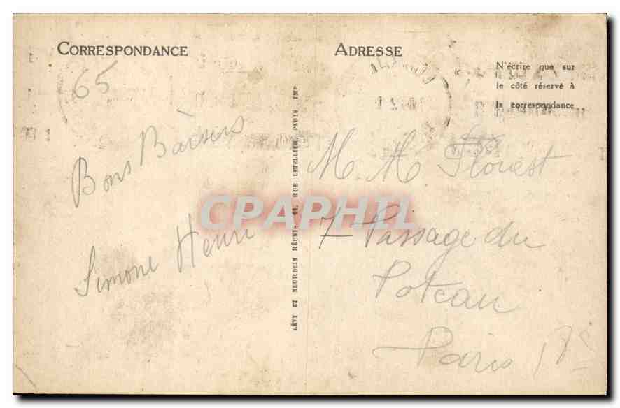 CPA Lourdes la Basilique  — Verso