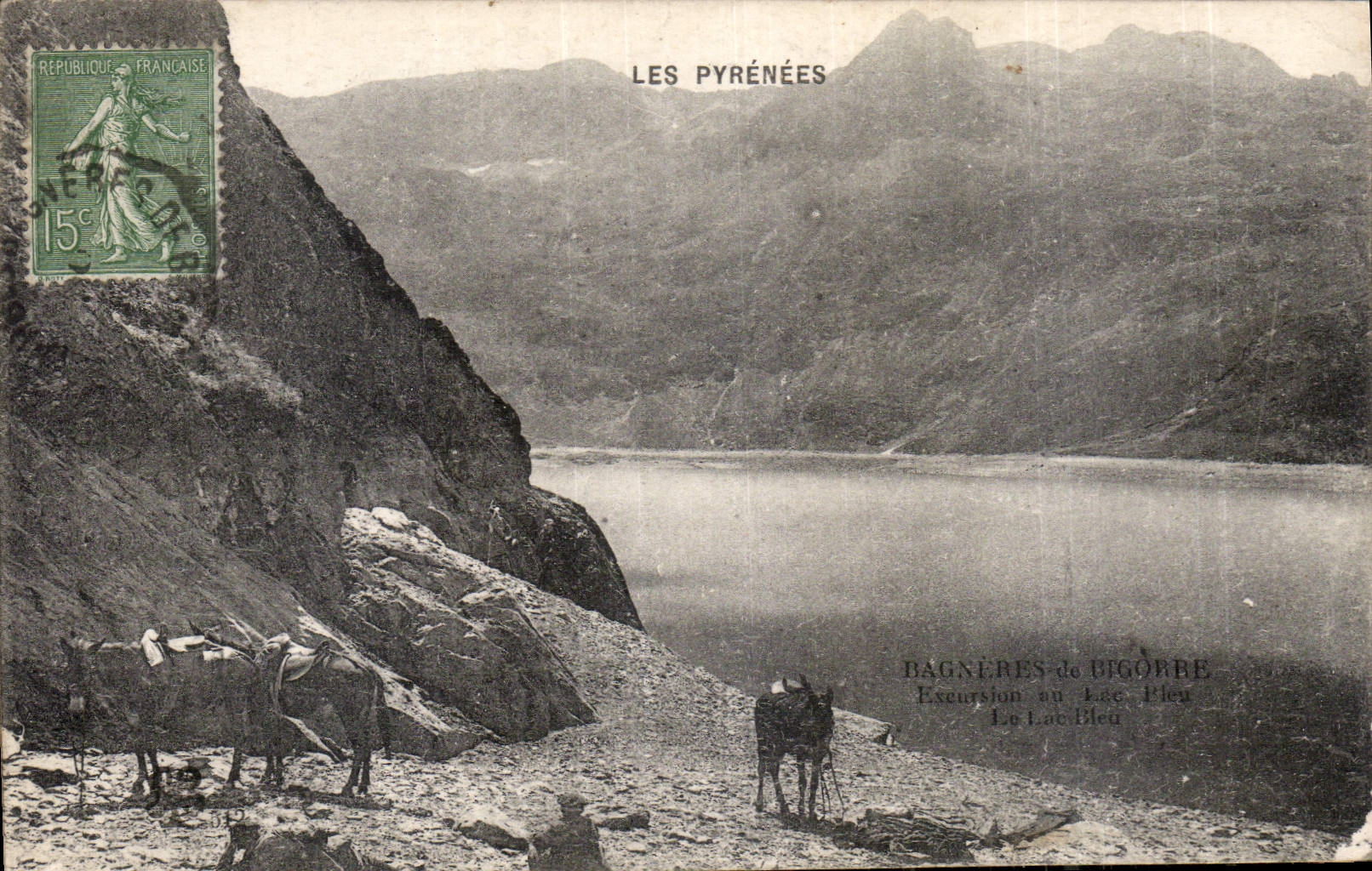 Les Pyrénées — Bagnères-de-Bigorre, Excursion au Lac Bleu — éditeur M. T. Amps - Lamuges