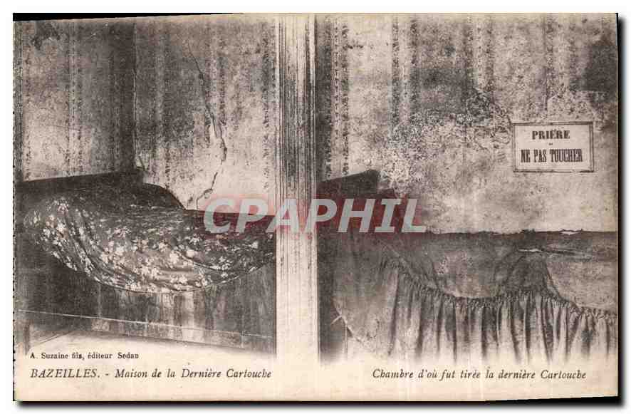 CPA Bazeilles Maison de la Derniere Cartouche chambre d'ou fut tiree la derniere Cartouche 
