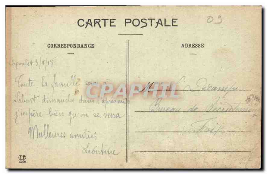 CPA Auzat pres Vicdessois Vue generale sur la vallee et col de Saleix Route d'Aulus — Rückseite